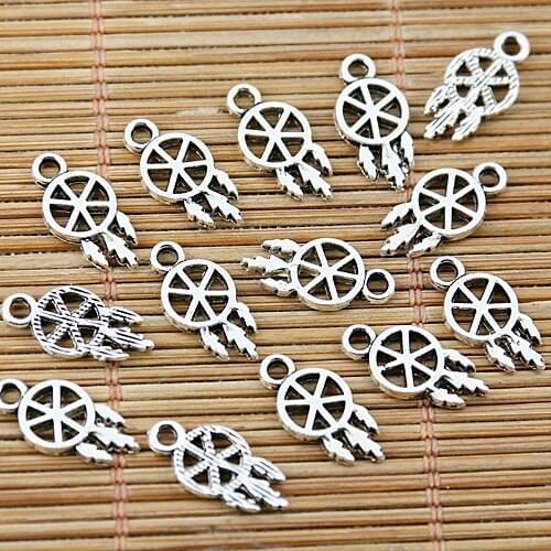 120pcs tibetan silver tone 7mm wide Hot Wheel design charms EF1572