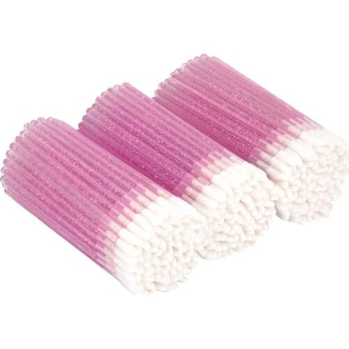 200Pcs Disposable Eyelash Brush Crystal Lashes Micro lip Brushes Eyelash Extension Applicator Cleaner Beauty Makeup Tools