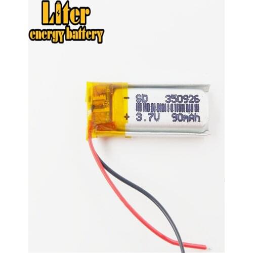 3.7V 90mAh 350926 Lithium Polymer Li-Po li ion Rechargeable Battery cells For Mp3 MP4 MP5 GPS PSP