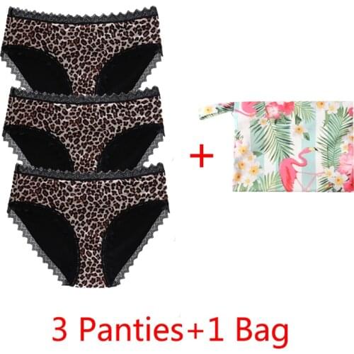 4pack Reusable Leak Proof Menstrual Panties Physiological Underwear Women Four-layer Fast Absorbent Menstrual Briefs Dropship