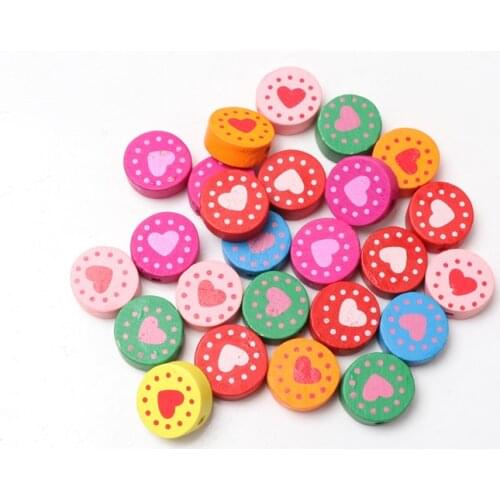 Beads of various shapes Natural Wooden beads Mix Heart Spacer Beads For Jewelry Making 30Pcs DIY 2020 new