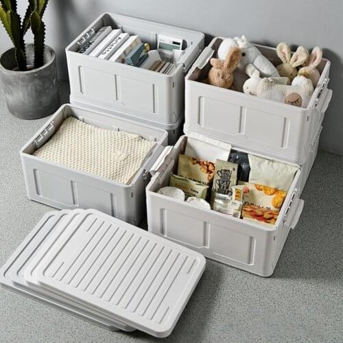 Home Foldable Plastic Large Capacity Clothes Sundries Toy Storage Box Container