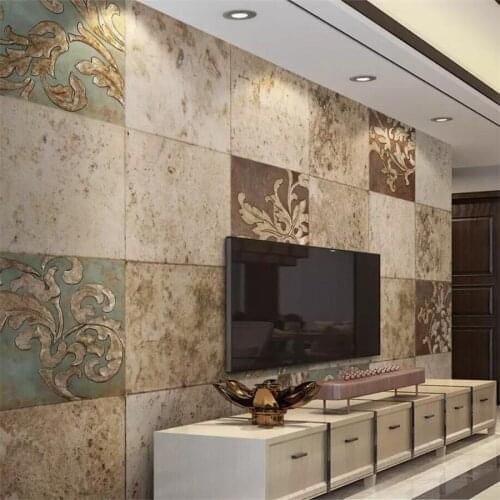 Beibehang Custom Photo Wallpaper Mural 3d Vintage Old Style Fashion European Style American TV Backdrop Wall papel de parede 3d