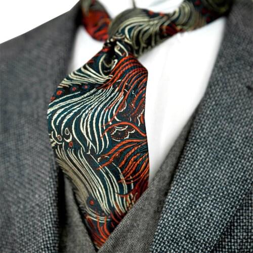 Elegant Pattern Peacock Feather Navy Blue Red Multicolor Mens Ties Neckties 100% Silk Jacquard Woven Free Shipping Fashion