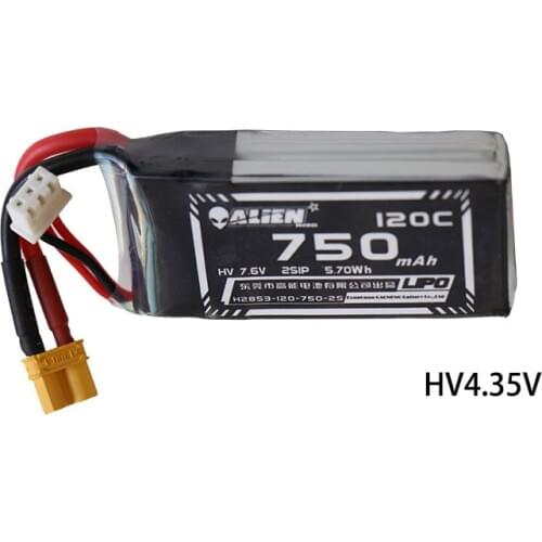 HV Lipo 4.35V 750MAH 2S 3S 4S 6S 7.6V 11.4V 15.2V 22.8V Lithium Battery XT30 Plug for FPV Racing Drone Parts
