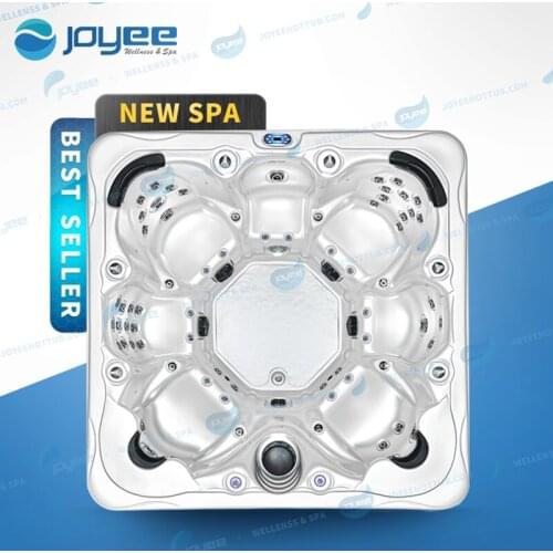 JOYEE Luxury US Aristech Acrylic Whirlpool Bath Massage Jets 7 Steaters Hydro Outdoor Hot Spa Tub with Control Panel