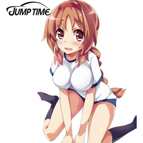 JumpTime 13cm x 8.7cm Lovely Car Sticker Takao Render Anime JDM Window Decal 3D Car Styling Accessories