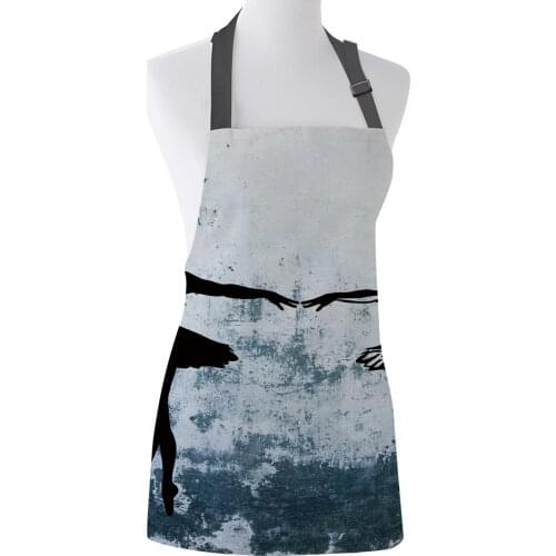 Kitchen Apron Ballet Dancer Danced Wall Adjustable BBQ Bib Canvas Aprons For Women Cooking Baking Restaurant Kids Apron Pinafore