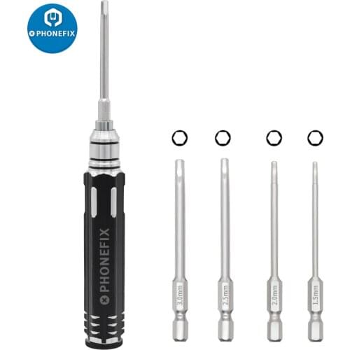4 In 1 Precision Screwdriver Hexagon Head 1.5 2.0 2.5 3.0mm Magnetic Hex Screw Driver Tools Set Kits For RC FPV Helicopter Car