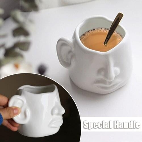 Creative Personality Trend Irregular Cup Odd-shaped Ins Wind Large-Capacity Ceramic Water Cups Mug Office Home Gifts For Friend