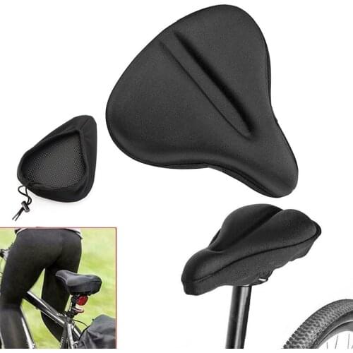 New High quality silicone Soft Bike Bicycle Cycle Extra Comfort Gel Pad Cushion Cover For Saddle Seat for exercise bikes