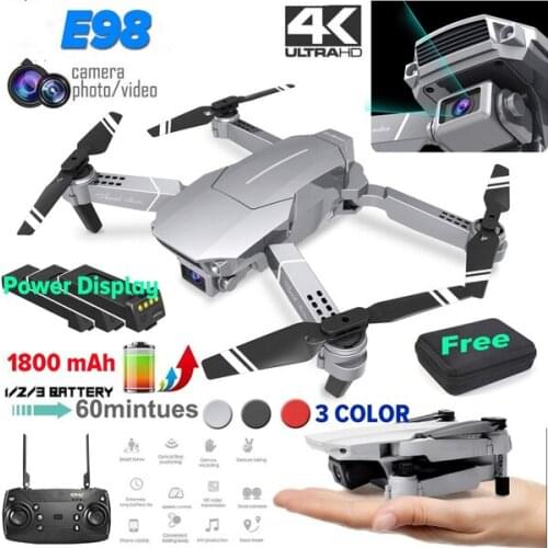 Professional Foldable Quadcopter Toy E98 4K HD Drone Camera Live Video GPS Drone WIFI FPV Flying Drone Camera