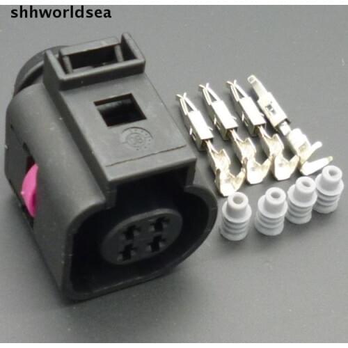 Shhworldsea 4 Pin Auto Pigtail Plug Waterproof Connector 4B0973712 4B0 973 712 Car water temperature sensor Socket For VW Audi