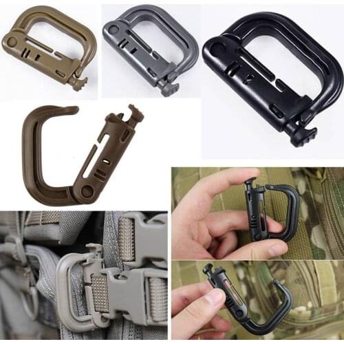Tactical Backpack EDC Shackle Carabiner Snap D-Ring Clip KeyRing Locking Wholesale