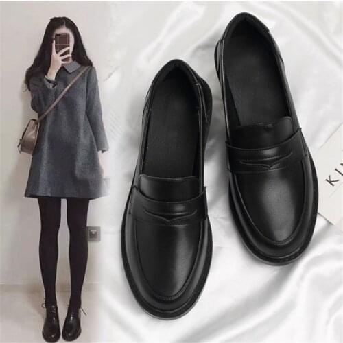 Mary Jane Shoes Girls Japanese School Jk Uniform Accessories Lolita Shoes College Gothic PU Leather Shoe D646