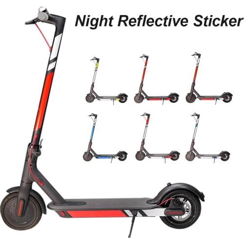Night Reflective Sticker Waterproof Side Sticker Accessories For Xiaomi MIUI M365 Electric Scooter