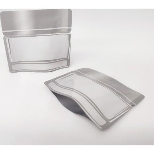 High Quality Smell Proof Metallic Mylar Bags Heat Sealing Open Top Lotion Jar Pouches Eco-friendly Storage Bags With Tear Notch