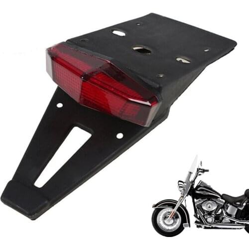 Rear Mudguard LED Brake Tail Light Lamp with Bracket for Off-road Motorcycle Motocross Dirt Bike Red