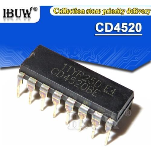 10PCS CD4520BE DIP16 CD4520 DIP-16 CD4520BD DIP
