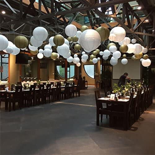 30pcs/Lot Mix Size Chinese Paper Lantern Hanging White Wedding Decoration Paper Lanterns Party Festival Lantern Decoration