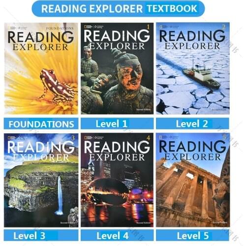 6PCS/Set National Geographic Reading Explorer Quest Second Edition English Picture Book Full Color Students Reading Textbook