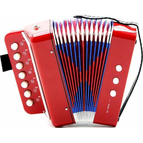 7 Keys 3 Buttons Mini Accordion Children Educational Toy Musical Instrument Gift