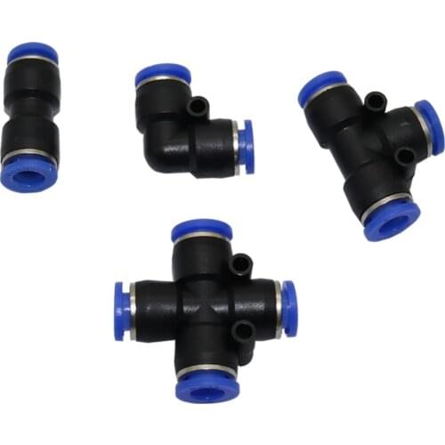 8 mm Hose connector Plastic Joint for Low Pressure Mist Cooling Nozzle Greenhouse Agriculture Misting system connector 50 Pcs