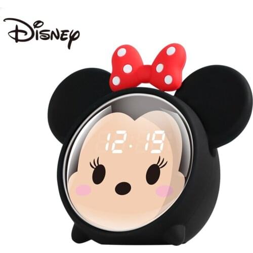 Disney alarm clock wireless Bluetooth small speaker for students and children cute cartoon electronic bedside clock mute clock