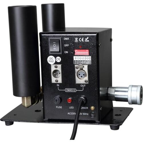 Double-barreled CO2 Jet Fog Machine Stage Smoke Machine Special Effects Cannon For Party Event Club 6M Hose LED Lighting