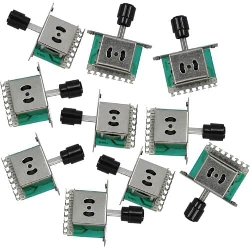 FLEOR 10pcs 3 Way Toggle Switches Guitar Pickup Selector Switches with Black Tips for TL Electric Guitar