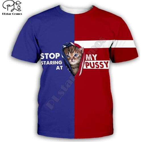 Cat Colorblock pattern 3D Printed Men for women t shirt Harajuku summer Short sleeve shirt Casual T-shirt top style-1