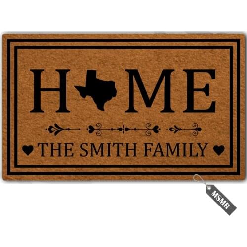Personalized [Your Name] Door Mat Indoor Outdoor Custom Doormat Decorative Home Office Welcome Mat Texas Door Mat 23.6" x 15.7"