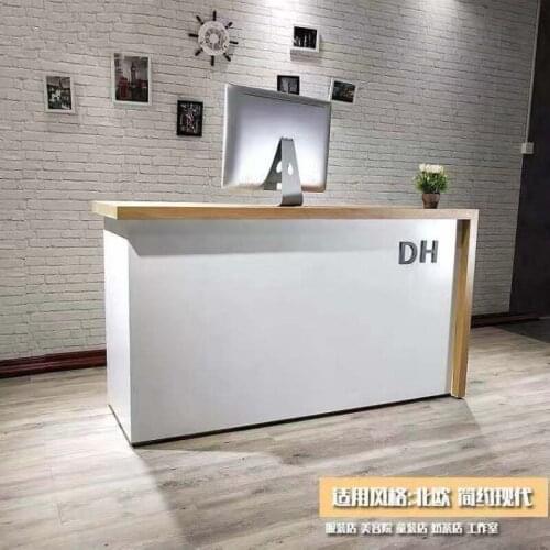 Clothing Store Cashier Counter Hair Salon Simple Office Desk Small Shop Bar Counter Company Beauty Salon Reception Desk