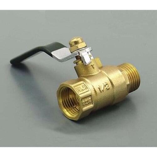 Brass Ball Valve 3/4" BSP female Thread Turn to 3/4" BSP male Thread with lever handle for water gas oil