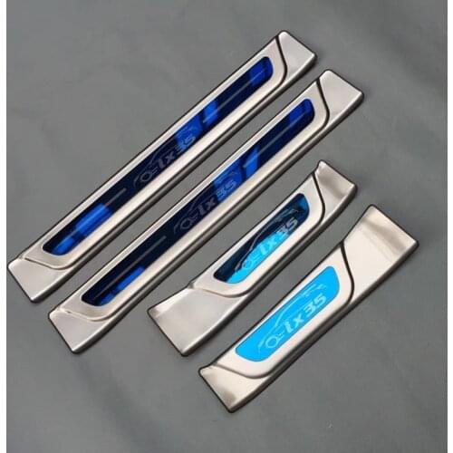 Stainless steel door sill strip for IX35 HYUNDAI 2018 Exterior Inner car-styling welcome pedal Scuff Plate cover Threshold Trim