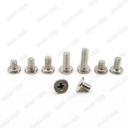 M2 M2.5 M3 Black Phillip Wafer Flat Head Machine Screw Bolt Laptop Notebook Bolt