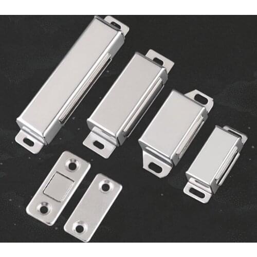 1Pcs Cabinet Door Magnetic Suction Door Top Stainless Steel Cabinet Wardrobe Door Locking Bead Lock Magnetic Touch