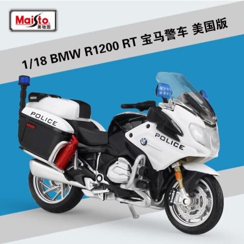 Maisto 1:18 R1200 RT Police Motorcycle Alloy Metal Motorbike Road Racing Model