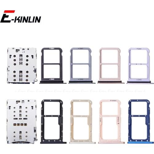 Micro SD / Sim Card Tray Socket Adapter For HuaWei P20 Pro Lite Connector Holder Slot Reader Container Parts