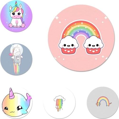 Cute cartoon rainbow animal Badge Brooch Pin Accessories For Clothes Backpack Decoration gift
