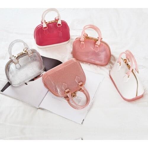 Candy Bag 2020 Mini shell jelly bag Fashion Girls portable one shoulder PVC Hot Sale Colorful Chain Jelly Bag Lady Handbag BG011