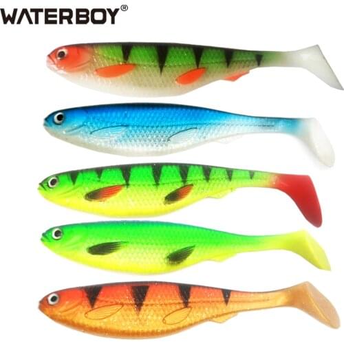 1pcs soft lure artificial bait big shads soft 135mm 22g PVC material T Tail Softbaitsfor sea bass perch zander