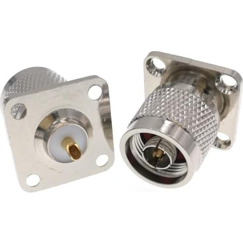 N Male Panel Mount 25mm RF Connector With Solder Cup