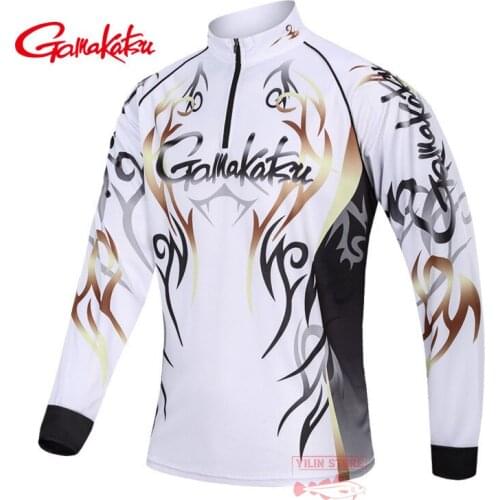 2021 New Gamakatsu Fishing Shirts Men Autumn Outdoor Sport Quick Dry Fishing Clothes Plus Size Anti Uv Cycling Fishing Clothing