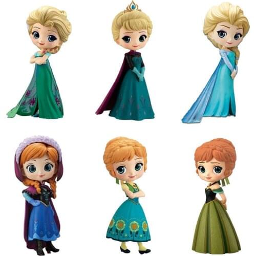New Disney Princesses Figures Mulan Ariel Tinker Bell Elsa Belle 14cm PVC Action Figure Toy Cake Topper Car Decoration Model