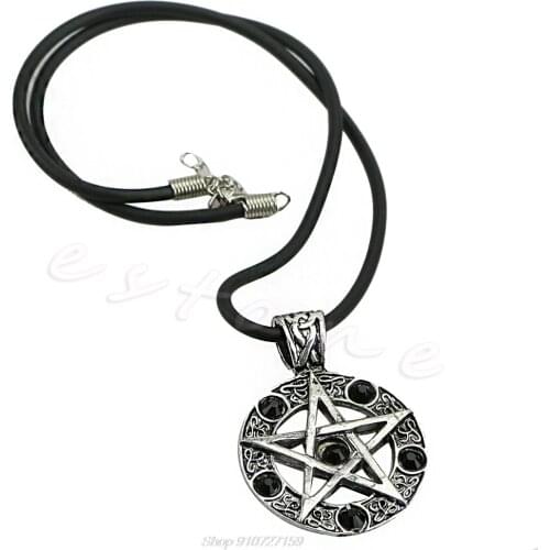 1Pc Fashion Invert Pentacle Star Pewter Pendant Cosplay Necklace New N26 20 Dropshipping