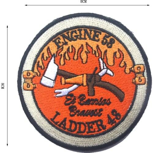 SPECIAL FORCES RED WINGS LONE ENGINE 58 LADDER 48 Firefighter Fire Department Fireman Military BADGE Patch Applique