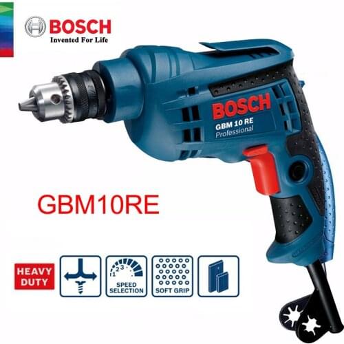 BOSCH GBM 10 RE Professional Drill Hand Drill Multi-functional Speed Regulating Hand Drill Household 600W Power Tool Two Style