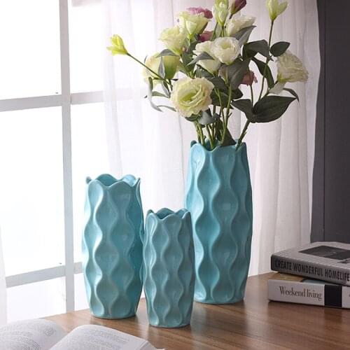 Simple Modern Nordic Home Decoration Ceramic Vase Decorative Fower Arrangement Hydroponic Container Living Room Ornament