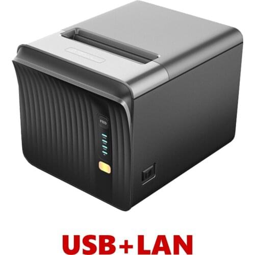 80mm Thermal Receipt Bill Printers Restaurant POS Print With Automatic Cutter Function Stylish Appearance USB LAN Bluetooth